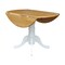 International Concepts Round 42 in Round Dual Drop Leaf Pedestal Table, White / Natural, 42 W, 42 L, 29.5 in H, Wood T02-42DP - alternate 9